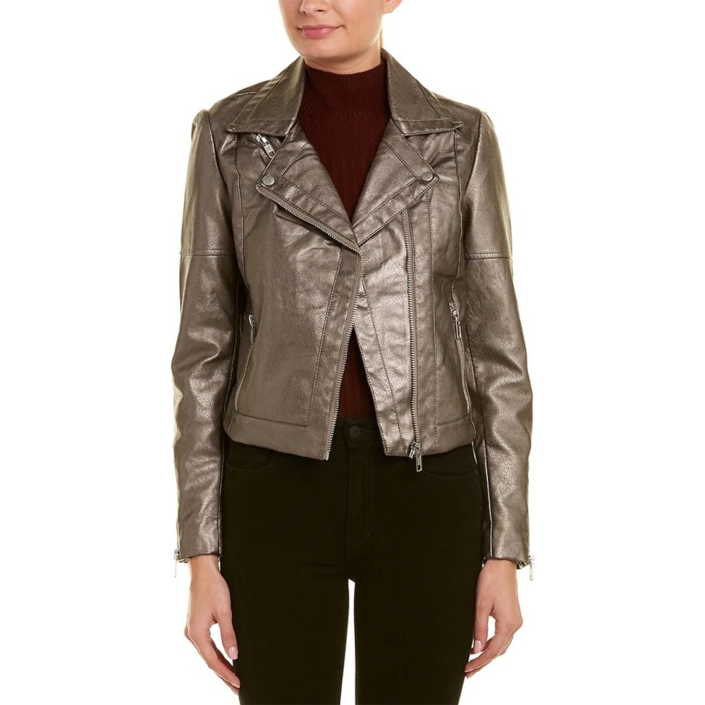 Tart Collections Justine Moto Jacket Metallic Bronze Small